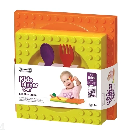 Набор для кормления Placematix Kids Dinner Set Yellow&Orange купить в Кишиневе