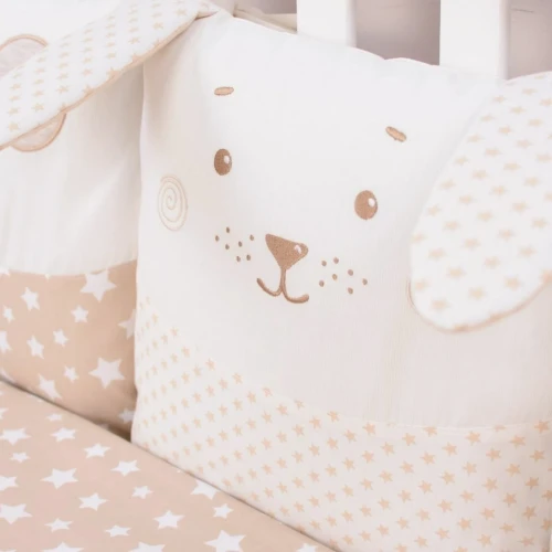 Lenjerie de patut Veres Smiling Animals Beige (6 piese), 120x60 cm cumpăra în Chișinau