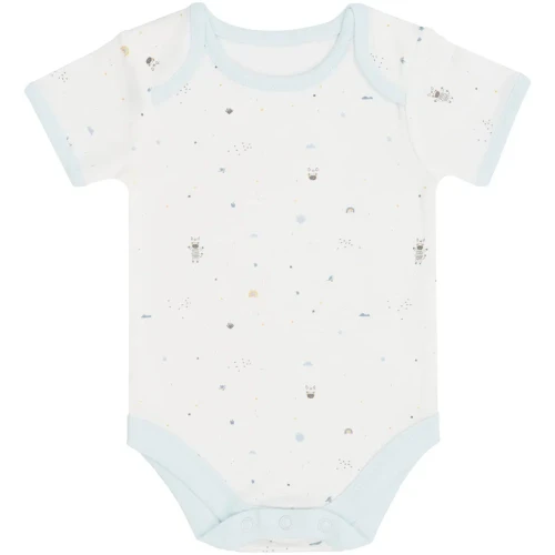Боди с коротким рукавом KikkaBoo Stripy Friends White & Blue, 3 шт. (0-3М) купить в Кишиневе