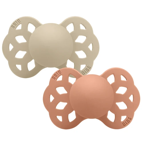 Suzetă anatomică din silicon Bibs Infinity Vanilla & Peach (0-6 luni), 2 buc. cumpăra în Chișinau