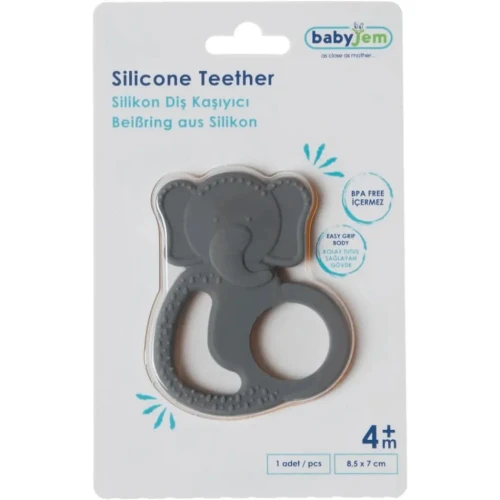 Прорезыватель BabyJem Silicone Elephant Grey купить в Кишиневе