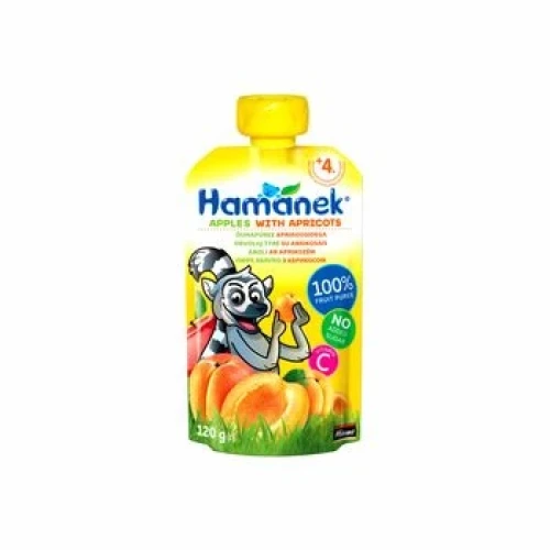 Пюре Hamanek Яблоко-абрикос (4 мес+), 120 г купить в Кишиневе