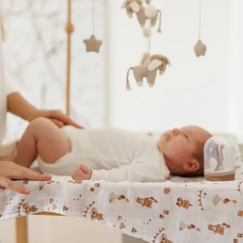 Пелёнки из муслина BabyOno Extra Soft Brown (70x70 см), 3 шт. купить в Кишиневе