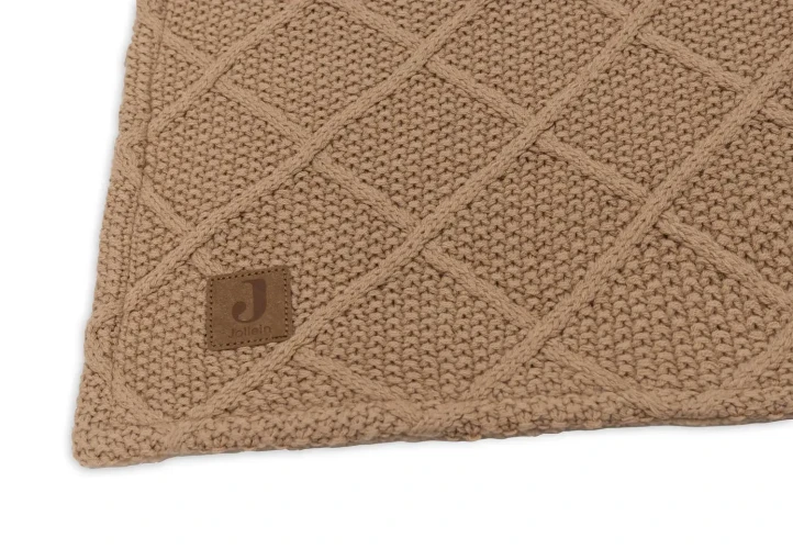 Păturică Jollein Check Knit Biscuit/Teddy Fleece, 75x100 cm cumpăra în Chișinau