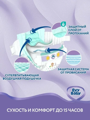 Подгузники Evy Baby Jumbo Midi 3, 5–9 кг, 64 шт. купить в Кишиневе