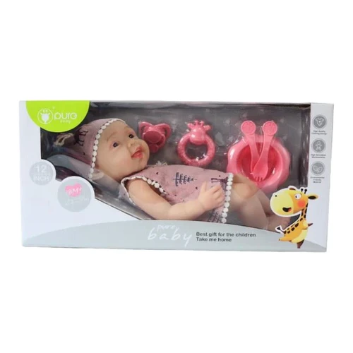 Păpușă bebeluș Essa Toys în rochiță roz, 30 cm cumpăra în Chișinau