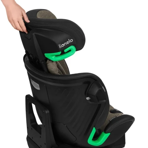 Scaun auto 40-150 cm (I-Size) Isofix Lionelo Harmony Green Oliver Leather, rotativ 360 cumpăra în Chișinau