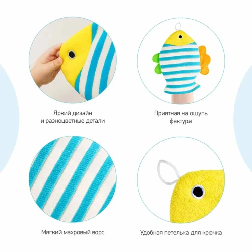 Детская перчатка для купания Roxy Kids Fish купить в Кишиневе