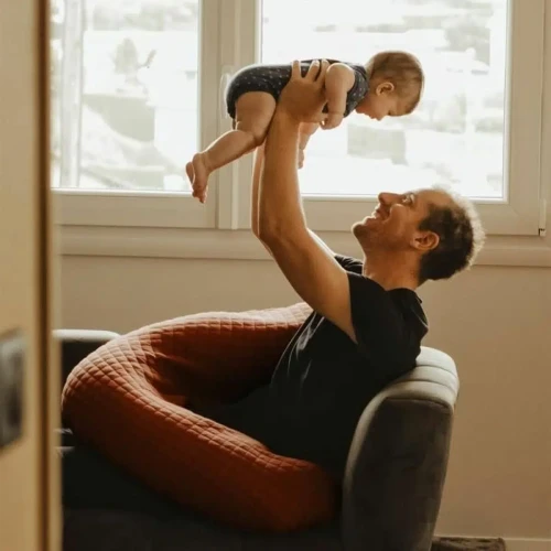 Perna pentru alaptare Beaba Big Flopsy Fleur de Coton Terracotta, 170 cm cumpăra în Chișinau
