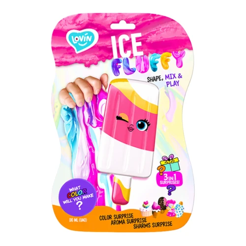 Игрушка-антистресс Lovin Ice Fluffy, слайм Мороженое Пломбир с сюрпризом, в асс. купить в Кишиневе