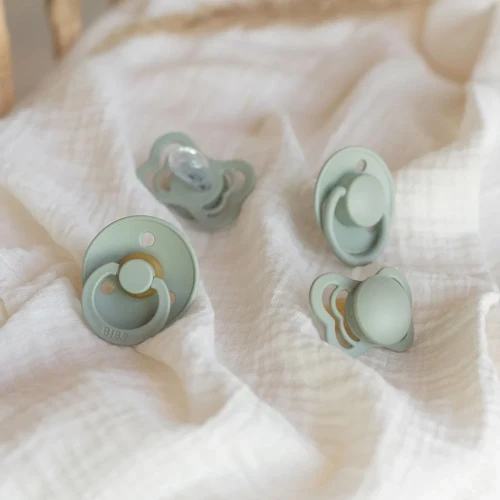 Набор из 4 пустышек из латекса и силикона Bibs Try-it Sage, 0-6 мес. купить в Кишиневе