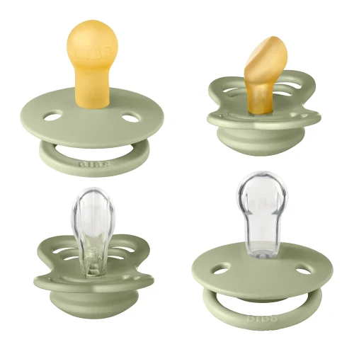 Набор из 4 пустышек из латекса и силикона Bibs Try-it Sage, 0-6 мес. купить в Кишиневе