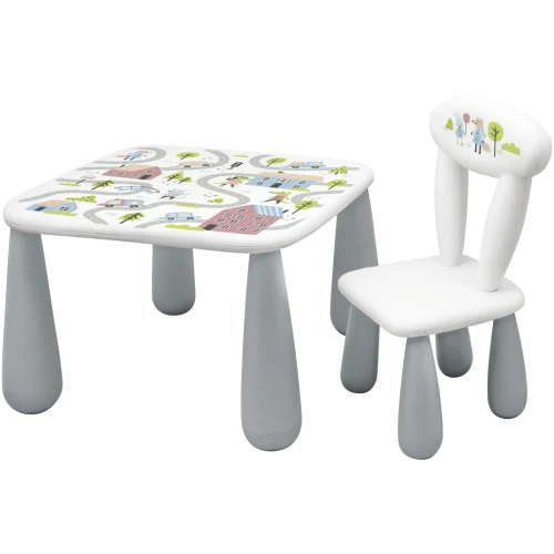 Măsuță cu scaun Maltex Luna Town White Grey cumpăra în Chișinau