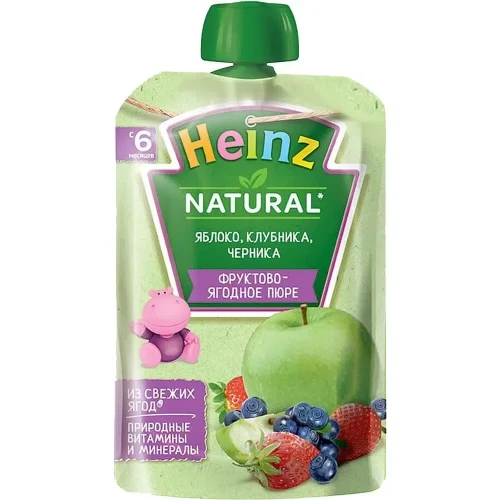 Пюре Heinz из яблоко-клубники-черники (6 мес+), 90 г купить в Кишиневе