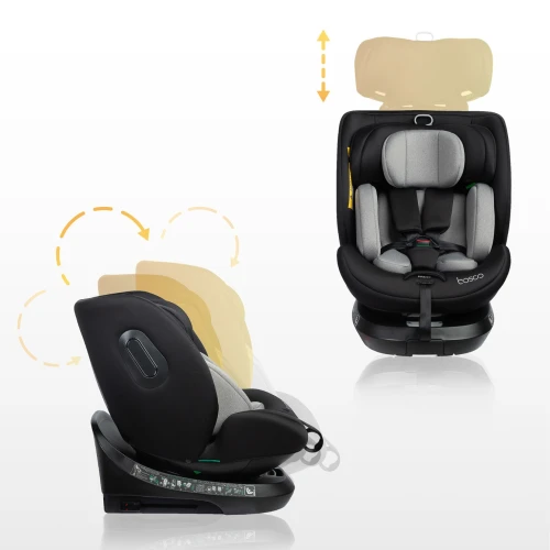 Автокресло 40-150 см (i-Size) Isofix Caretero Bosco Grey, поворотное 360 купить в Кишиневе - 3 Автокресло 40-150 см (i-Size) Isofix Caretero Bosco Grey, поворотное 360 купить в Кишиневе