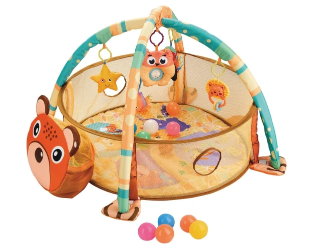 Игровой коврик KikkaBoo Lio с 30 мячами, 80x84x56 см купить в Кишиневе