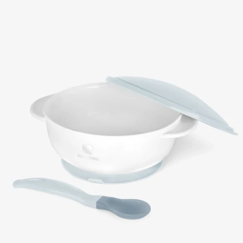 Миска с присоской и ложкой-теплочувствительным сенсором Kikkaboo Blue, 250 мл купить в Кишиневе