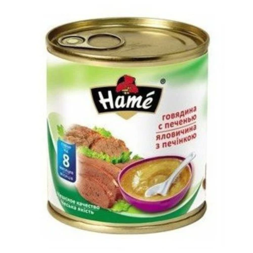 Пюре Hame Говядина с печенью (8 мес+), 100 г купить в Кишиневе