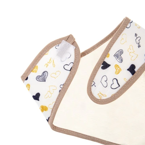 Baveta din bumbac Akuku Heart White&Beige cumpăra în Chișinau