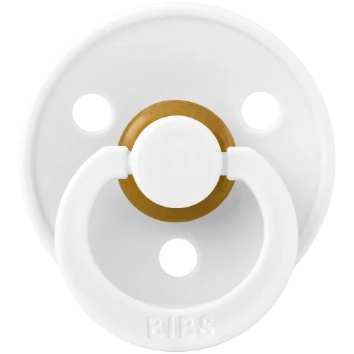 Пустышка круглая из латекса Bibs Colour White & Baby Blue (6-18 мес.), 2 шт. купить в Кишиневе