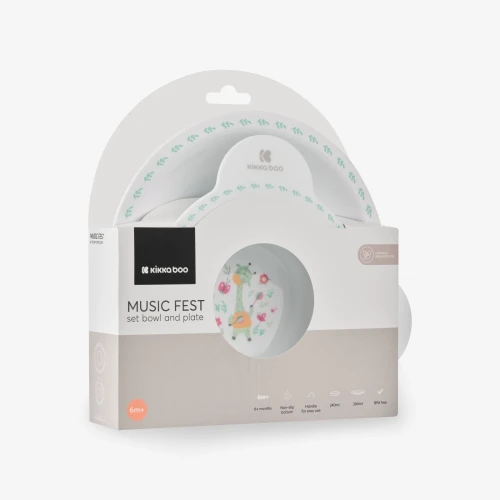 Set bol și farfurie Kikkaboo Music Fest, 240 ml, 300 ml cumpăra în Chișinau