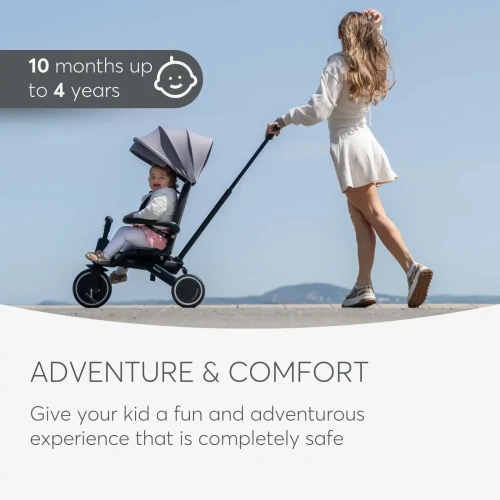 Tricicletă Kikkaboo 8in1 Trix 2 Beige cumpăra în Chișinau