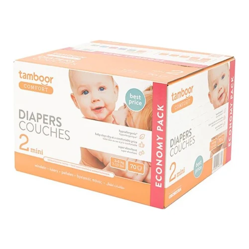 Scutece Tamboor Comfort Mega Box Mini mărimea 2 (3-6 kg), 70 buc. cumpăra în Chișinau