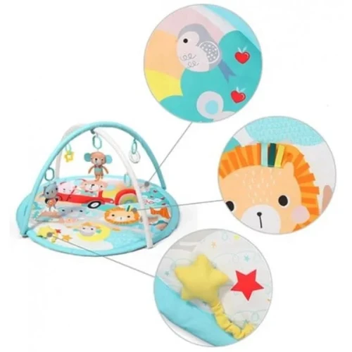 Коврик для детей BabyOno Fun Journey Голубой, 90x90×52 см купить в Кишиневе