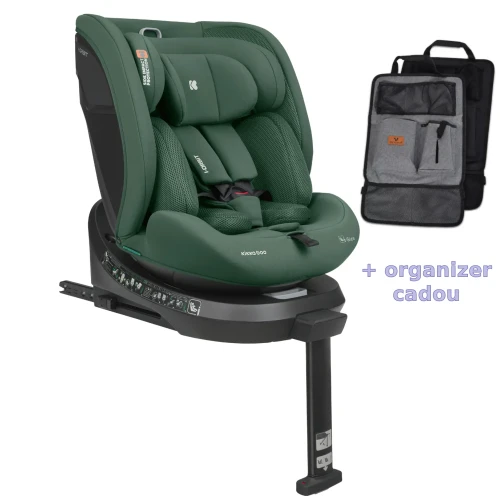 Scaun auto 40-150 cm (i-Size) Isofix KikkaBoo i-Orbit Army Green, rotativ 360 cumpăra în Chișinau