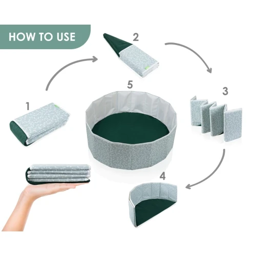 Игровой манеж BabyJem с 100 шариками Green купить в Кишиневе