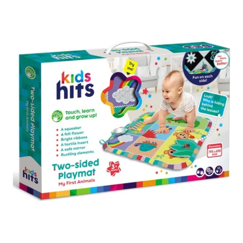 Двусторонний развивающий коврик Kids Hits My First Animals, Мои первые животные, 79,5 x 70 см купить в Кишиневе