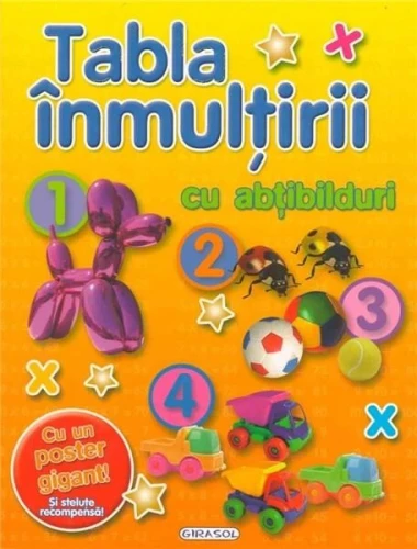 Carte Tabla înmulțirii cu abțibilduri cumpăra în Chișinau
