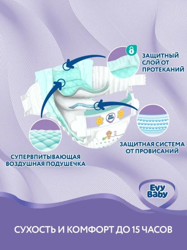 Подгузники Evy Baby Jumbo Midi 3, 5–9 кг, 64 шт. купить в Кишиневе