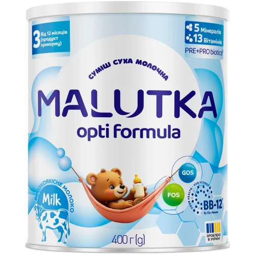 Lapte praf Малютка Opti Formula 3 (12 luni+), 400 gr cumpăra în Chișinau