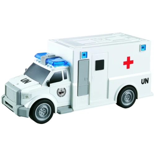Ambulanță Wenyi cu fricțiune (lumini / sunete), scara 1:20 cumpăra în Chișinau