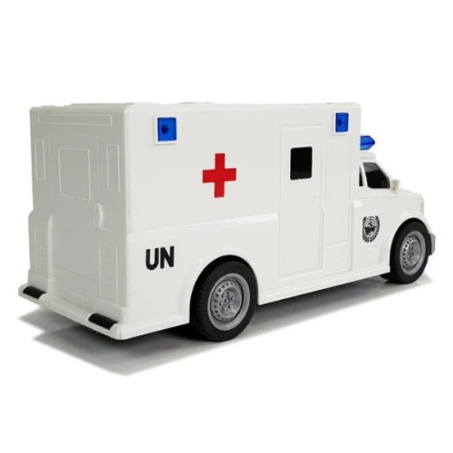 Ambulanță Wenyi cu fricțiune (lumini / sunete), scara 1:20 cumpăra în Chișinau