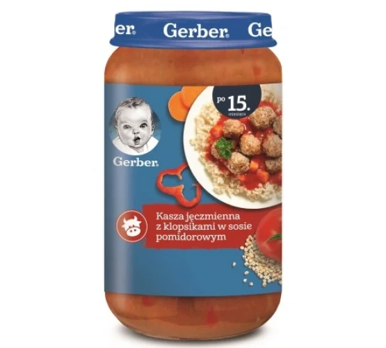 Пюре Gerber Junior Перловая каша с тефтелями в томатном соусе (15 мес+), 250 г купить в Кишиневе