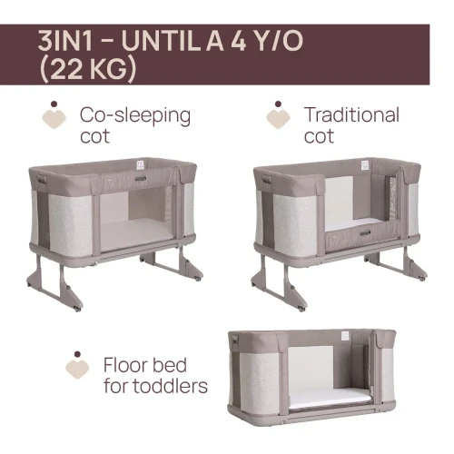Кроватка Co-sleeper 3 в 1 Chicco Next2Me Forever Almond купить в Кишиневе