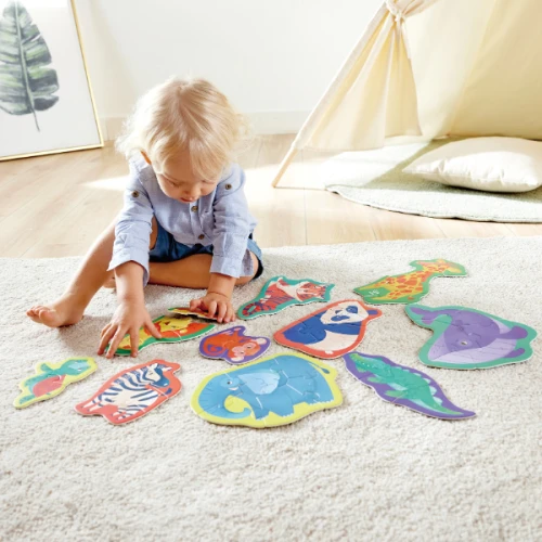 Puzzle educativ Hape 10 în 1 Prietenii junglei, 40 elemente cumpăra în Chișinau