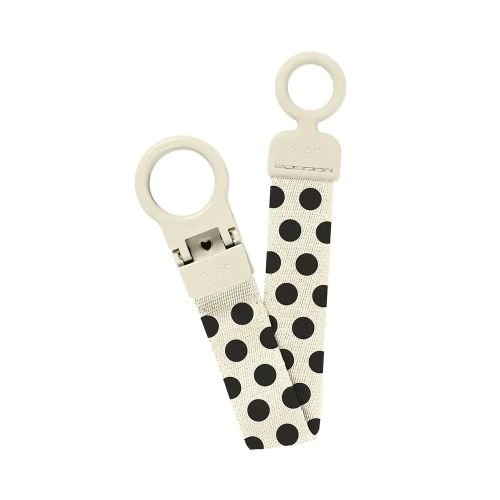 Цепочка для пустышки Bibs Loop Polka Ivory & Black купить в Кишиневе
