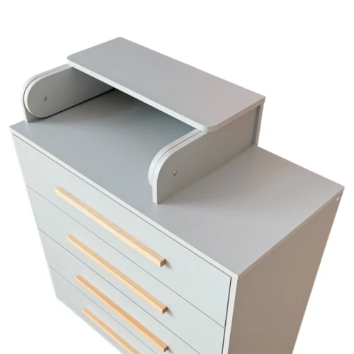 Комод-пеленальный столик Eucalyptus Napoli90 (4 ящиков) PAL Gray купить в Кишиневе