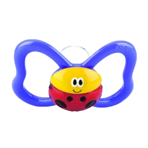 Suzetă rotundă din silicon Nuby Funny bugs 6-18 luni albastră cumpăra în Chișinau
