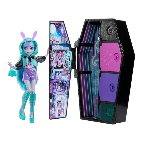Set de joacă Monster High Skulltimate Secrets Neon Frights cu păpușa Twyla cumpăra în Chișinau