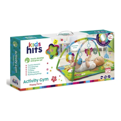 Развивающий коврик с дугами Kids Hits Happy Farm, 87 x 87 см купить в Кишиневе