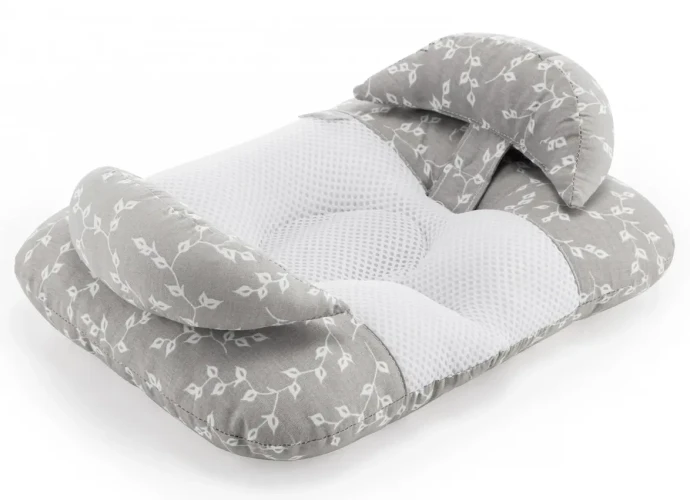 Регулируемая подушка для головы малыша BabyJem Flower Grey купить в Кишиневе