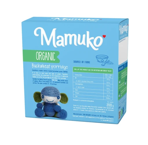 Органическая гречневая каша Mamuko (от 6 месяцев +), 200 г купить в Кишиневе