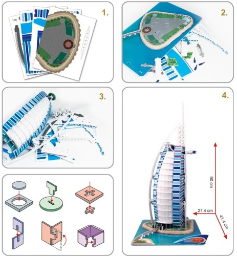 3D-пазл Cubic Fun Бурдж-эль-Араб, 101 элемент купить в Кишиневе