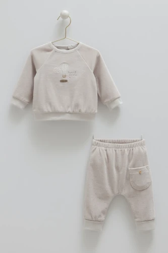 Set din 2 piese Caramell Star Point Velur Grey & Ecru (6-9L) cumpăra în Chișinau