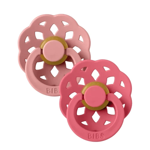 Suzetă rotundă din latex Bibs Boheme Dusty Pink & Coral (6-18 luni), 2 buc. cumpăra în Chișinau