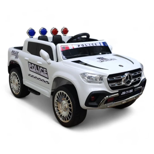 Mașină electrică KidsCar Mercedes POLICE 4x4 Alb cumpăra în Chișinau